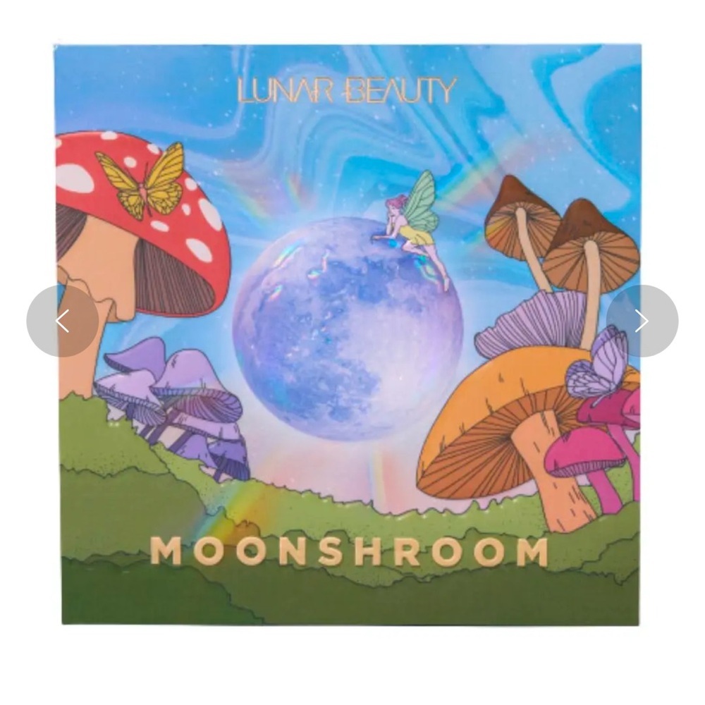 New Lunar Beauty Moonshroom Highlighter Quad Palette, NIB